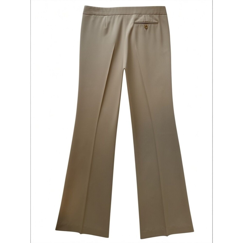 BCBGMAXAZRIA Beige Tailored Flare Dress Pants Size 10 - Picture 2 of 10
